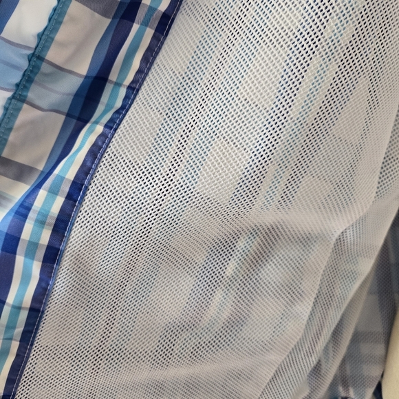 RALPH LAUREN- L-RL Active Blue and White Plaid Windbreaker Jacket. Size Large - Picture 11 of 16